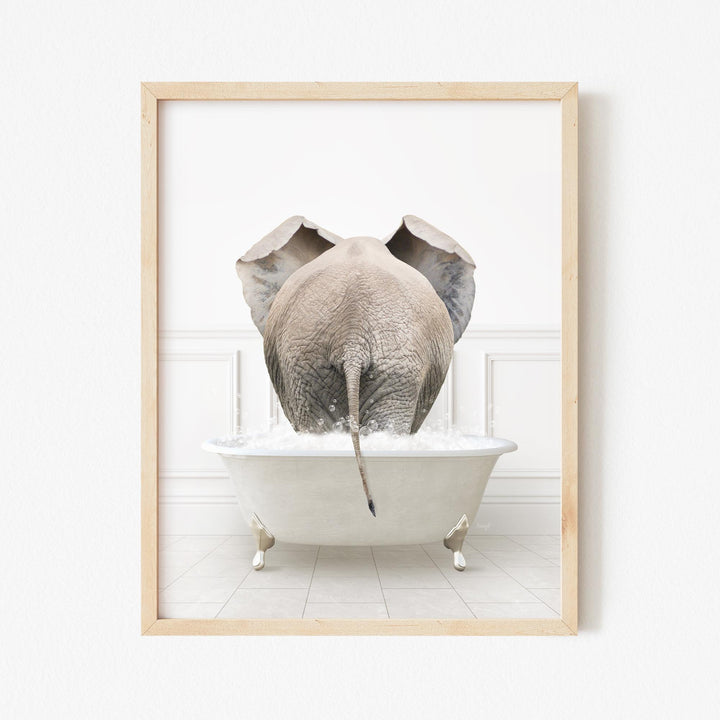 Elephant Back in Modern Neutral Bath