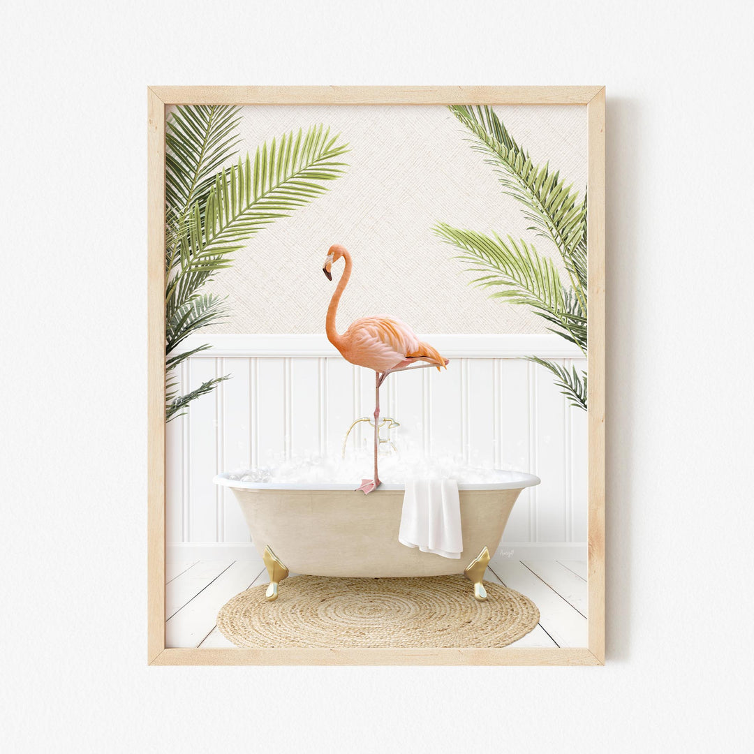 Flamingo in Palms Bath