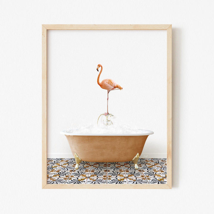 Flamingo in Mediterranean Bath