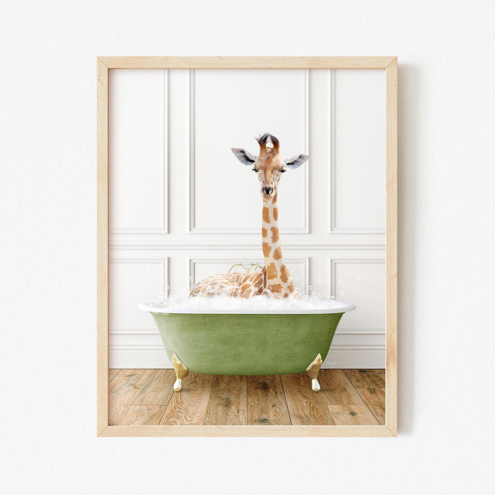 Giraffe in Transitional Bath Style