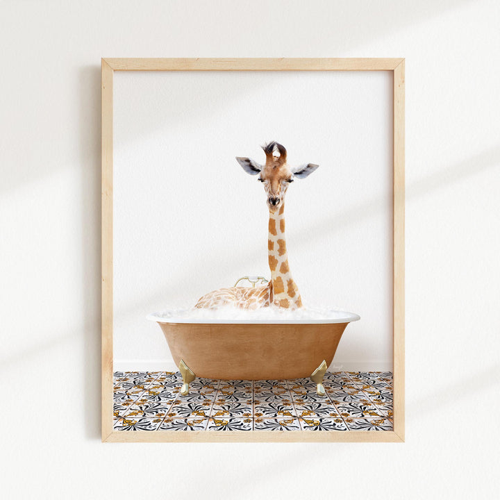 Giraffe in Mediterranean Bath