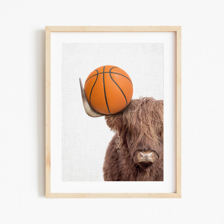 Highland Cow Basketball