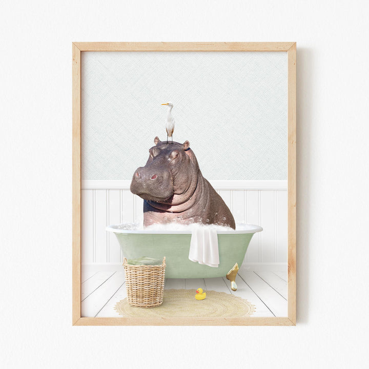 Hippo and Bird in Cottage Green Bath