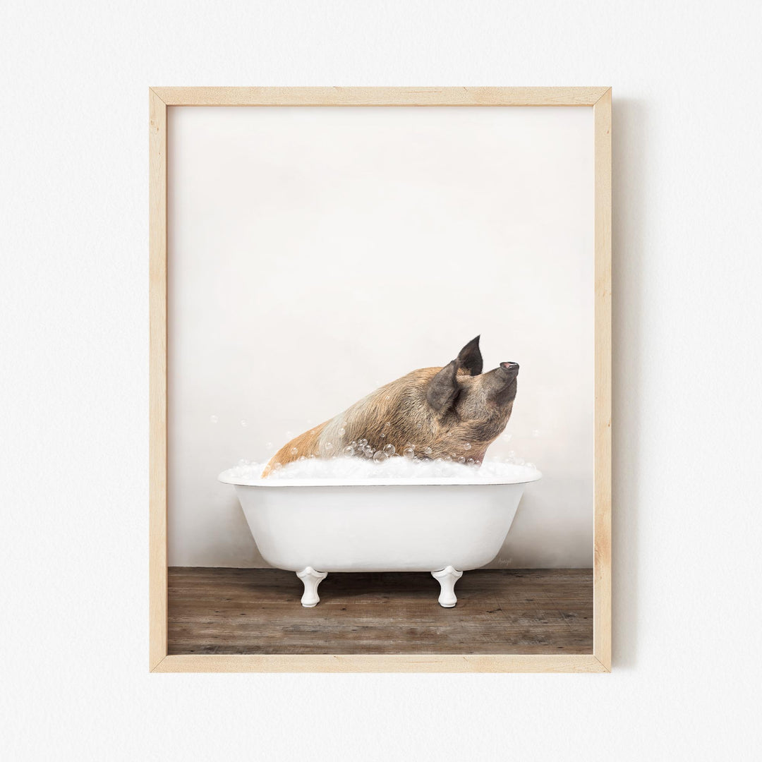 Hog in Rustic Bath