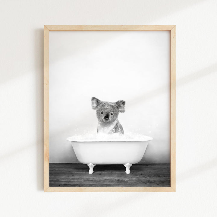 Koala Bear in Rustic Black and White