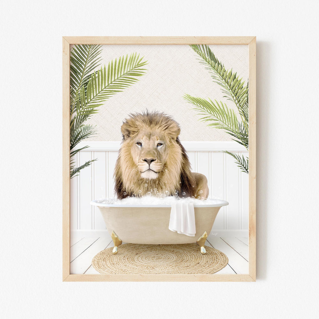 Lion in Palms Bath