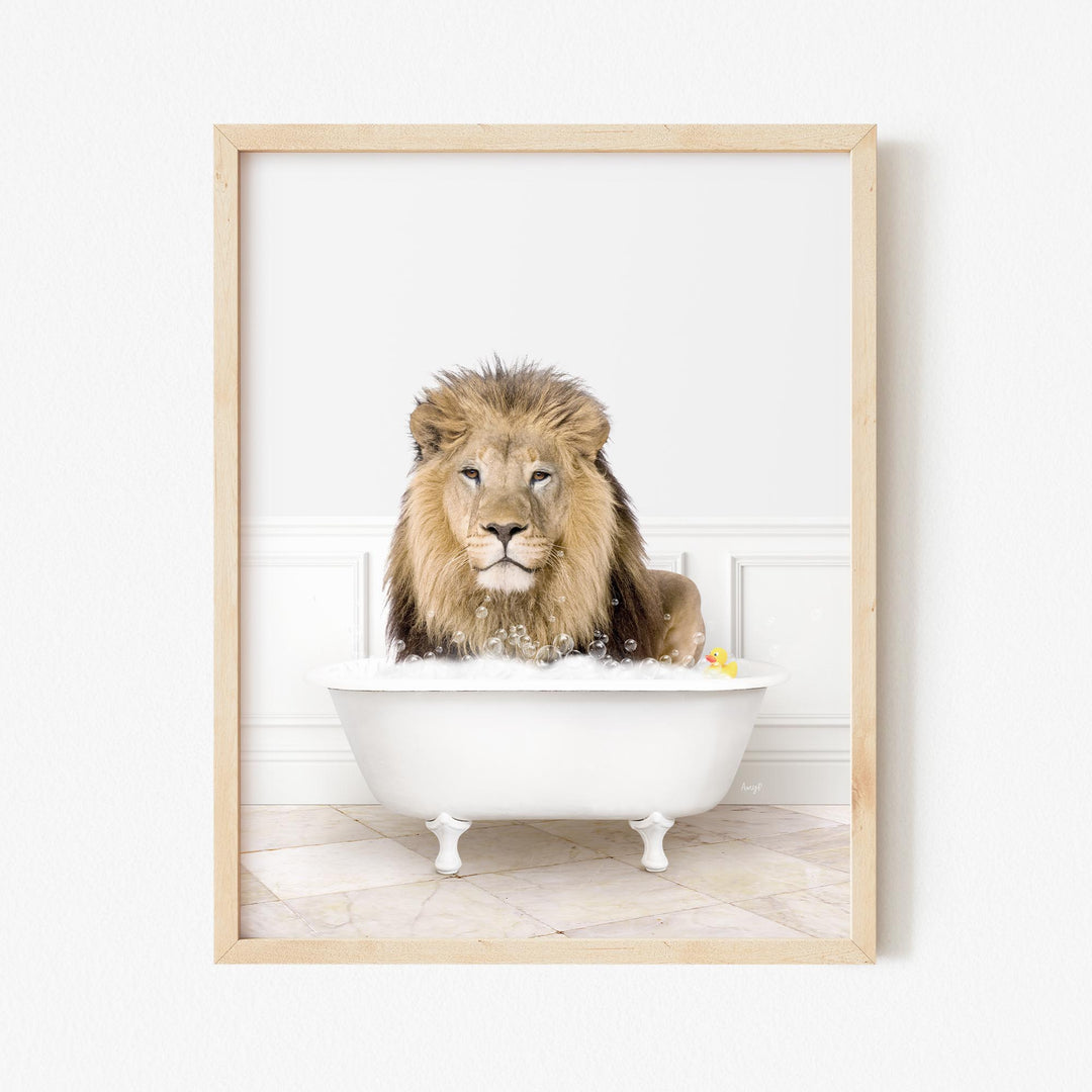 Lion in Modern Bath