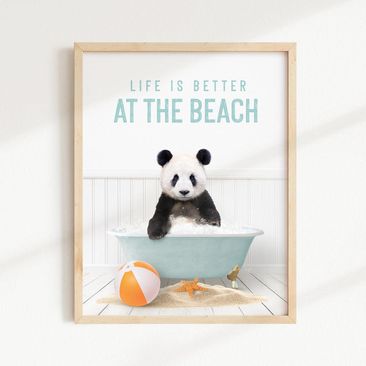 Baby Panda Wave in Beach House Bath