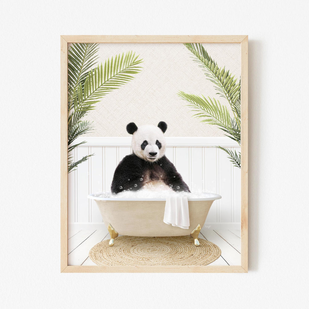 Panda in Palms Bath