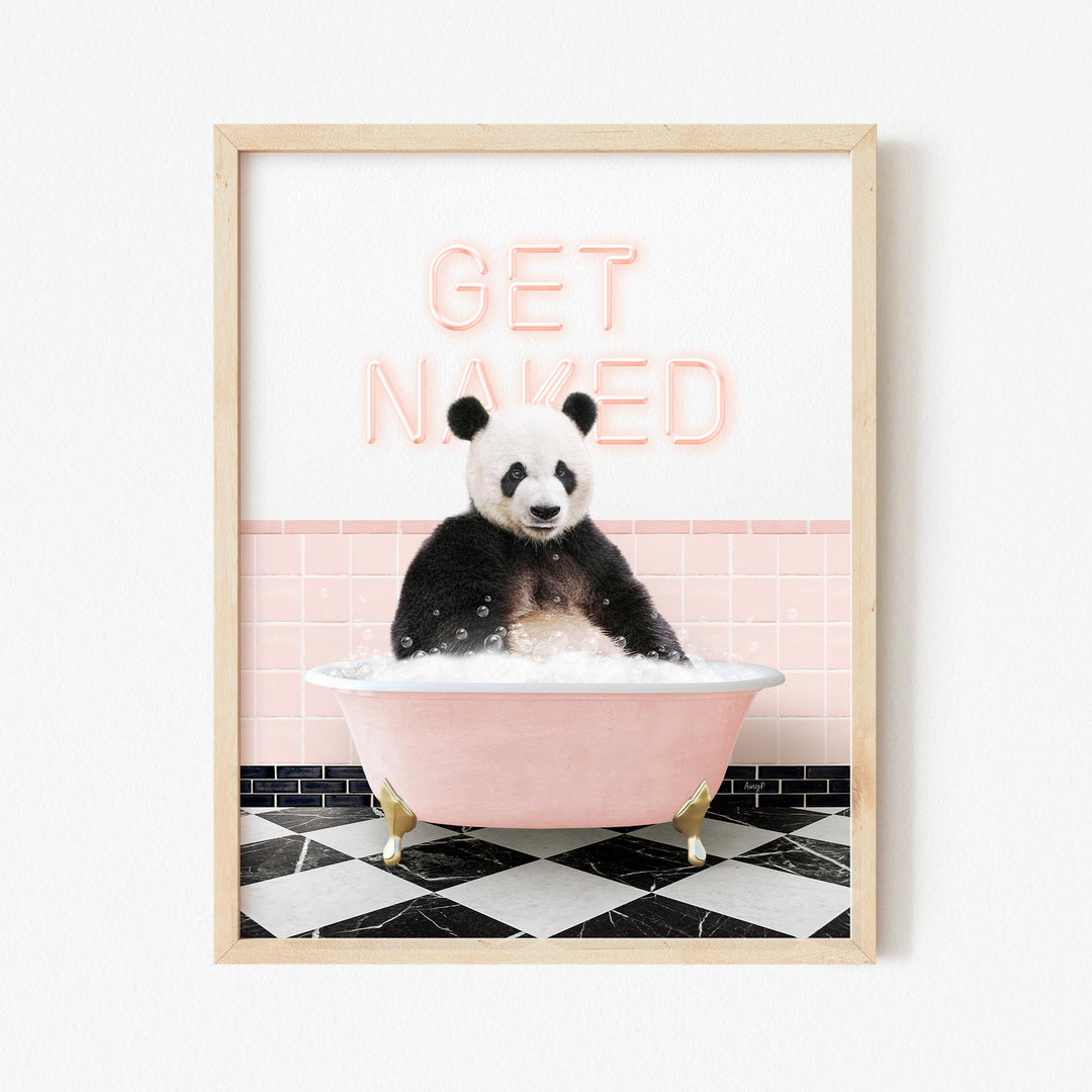 Panda in Pink Get Naked Bath