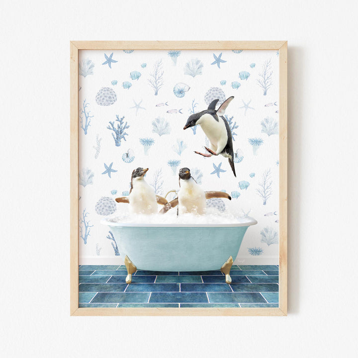 Penguins in Under the Sea Bath