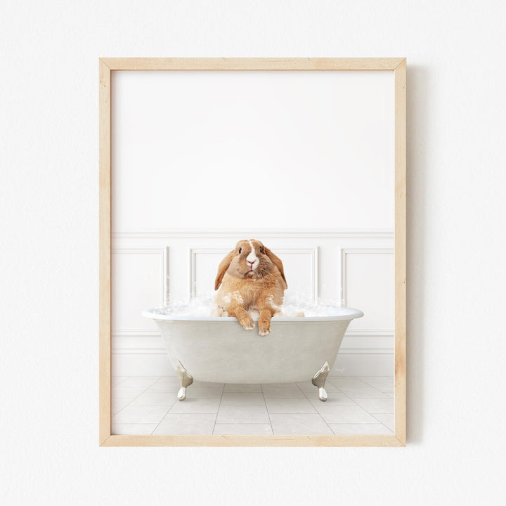 Pudgy Bunny in Modern Neutral Bath