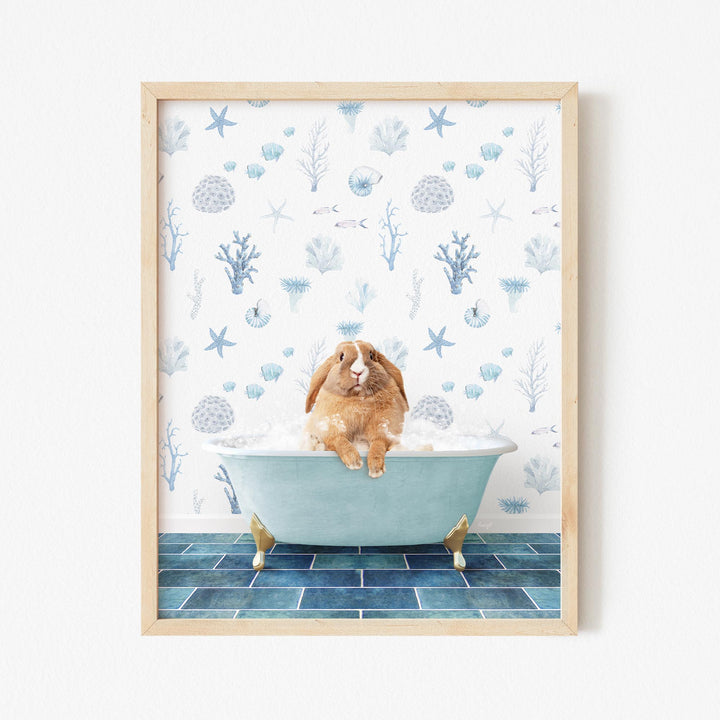 Pudgy Bunny in Under the Sea Bath