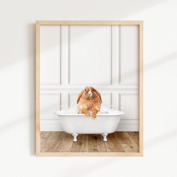 Pudgy Bunny in Traditional Panel Bath Style
