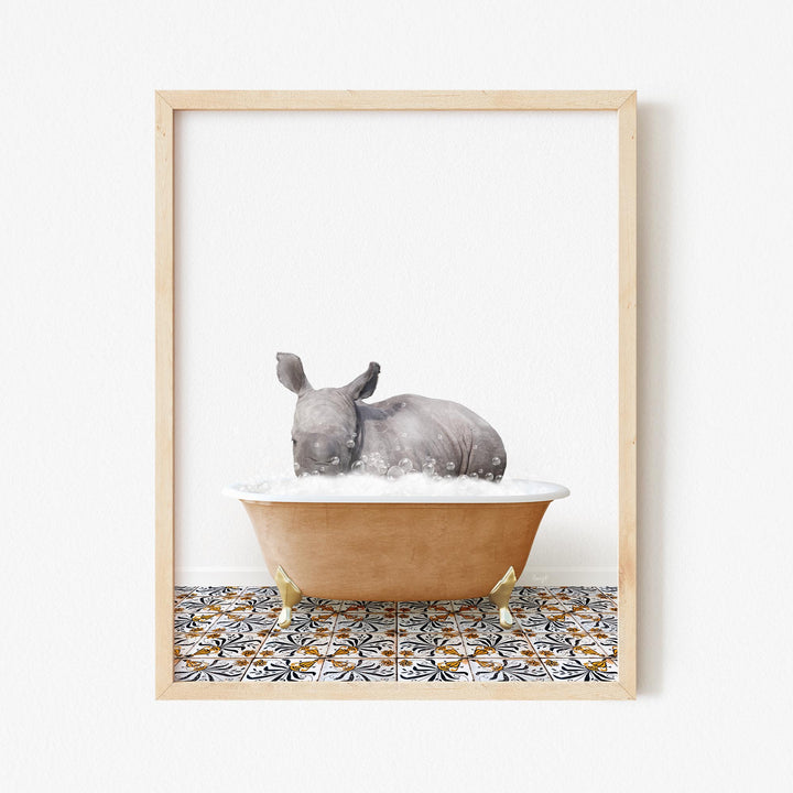 Baby Rhino in Mediterranean Bath