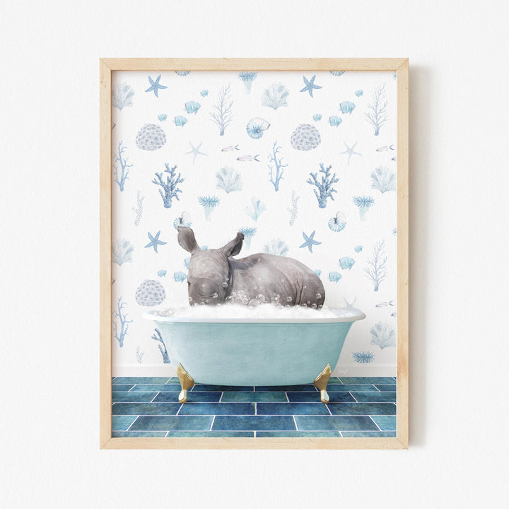 Baby Rhino in Under the Sea Bath