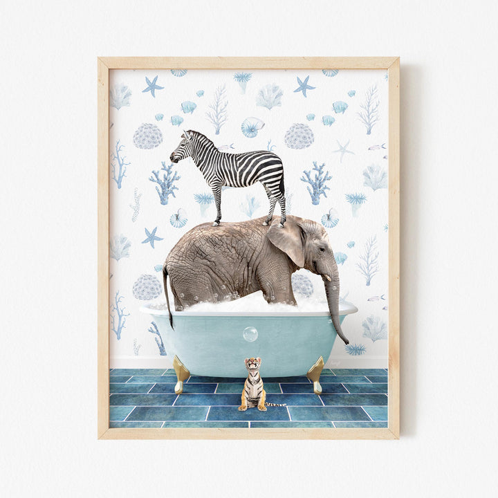 Safari Animals in Under the Sea Bath