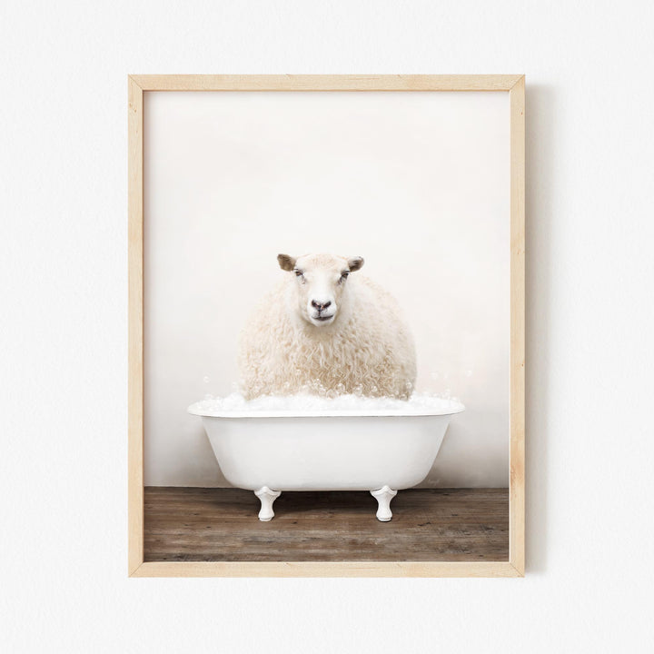 Sheep in Rustic Bath