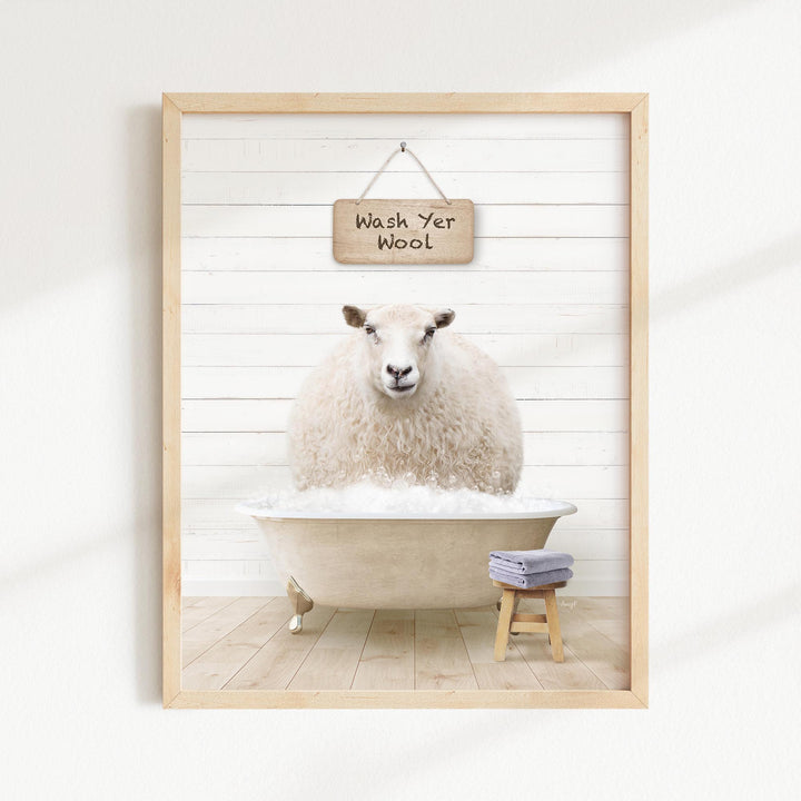 Sheep in Farmhouse "Wash Yer..." Bath