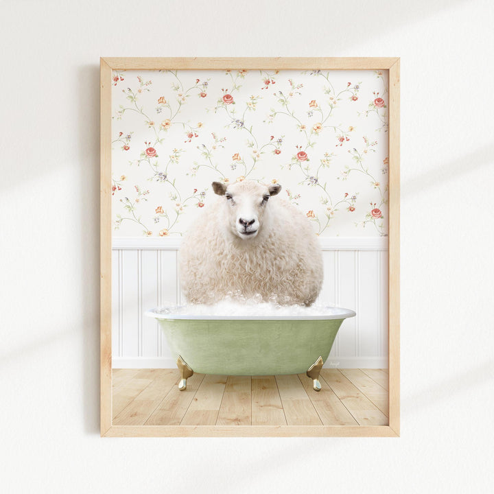 Sheep in Country Cottage Bath