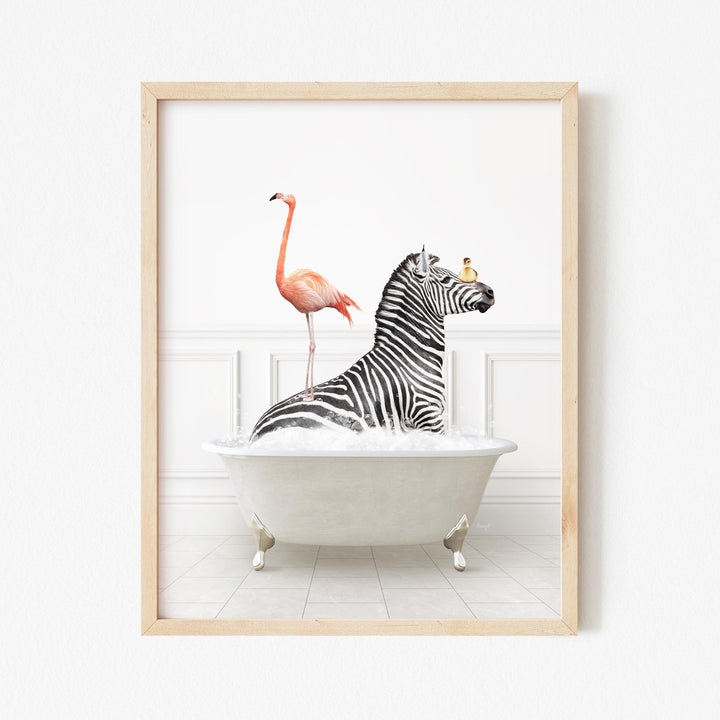 Zebra and Flamingo in Modern Neutral Bath