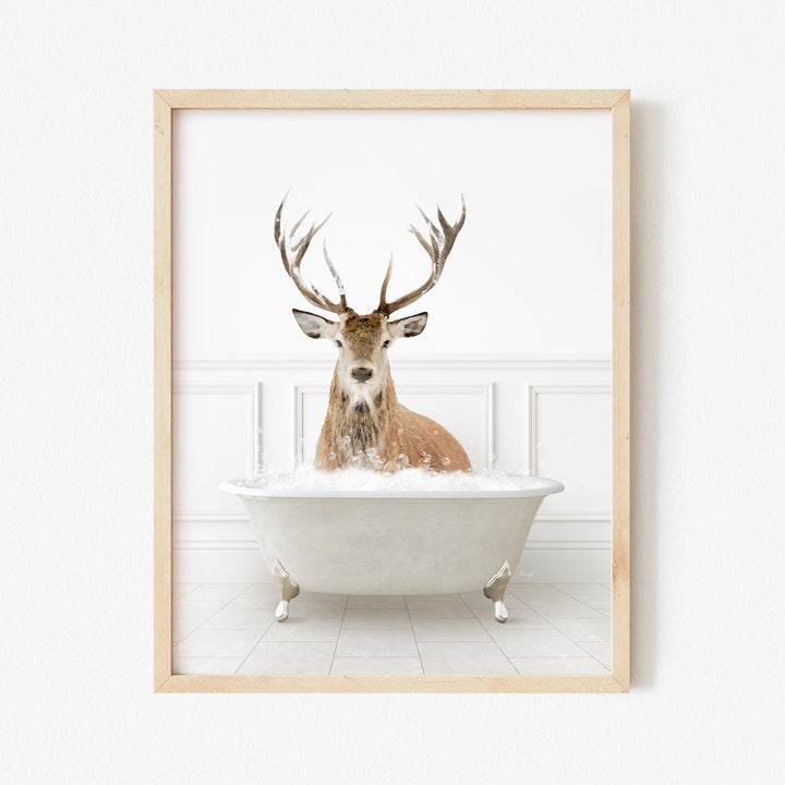 Male Deer in Modern Neutral Bath