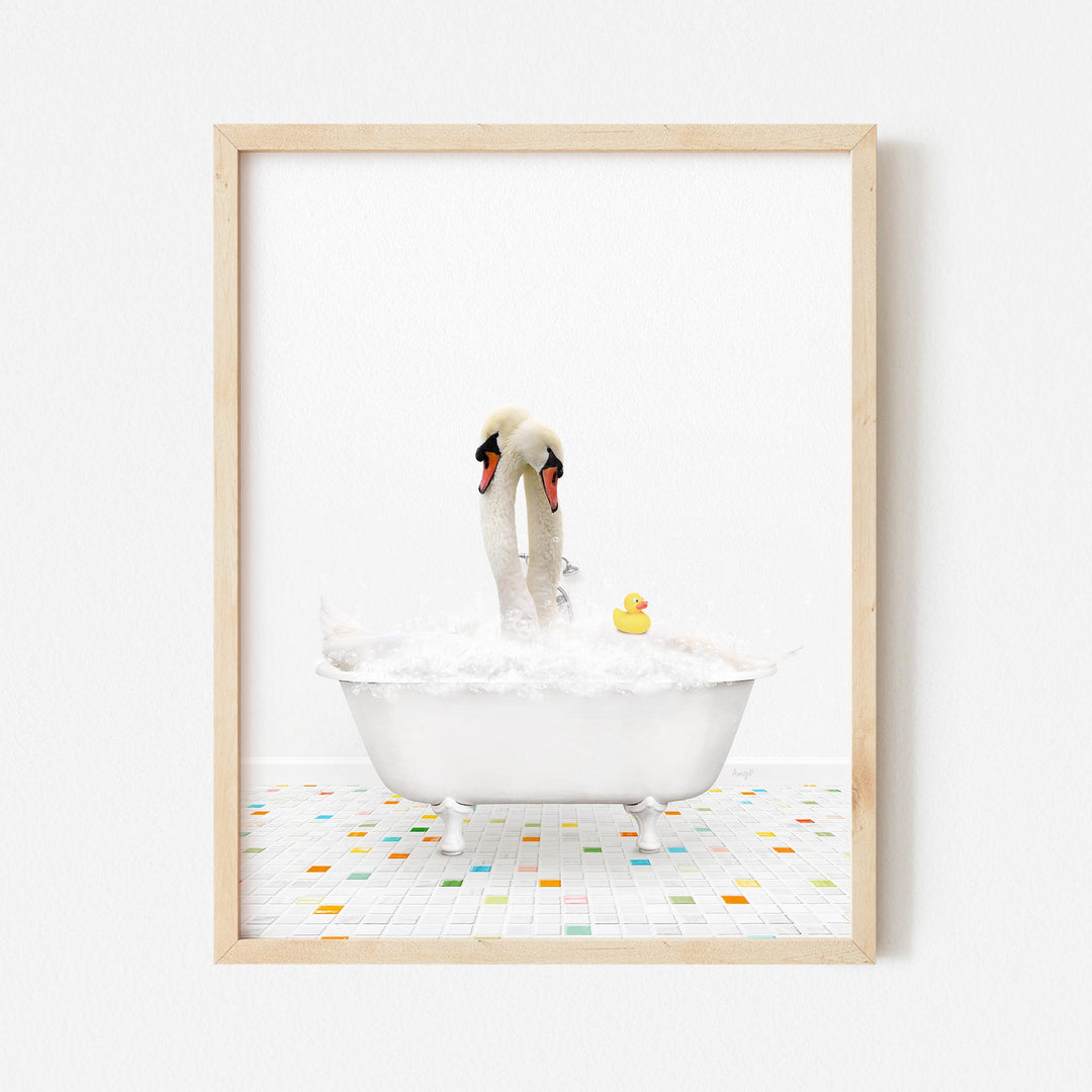 Swans - Chiclet Tile Bath