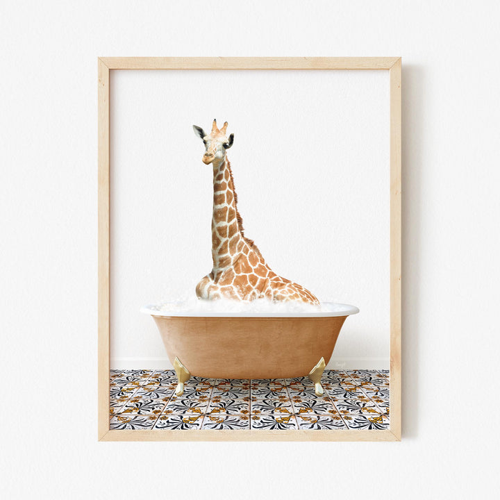 Tall Giraffe in Mediterranean Bath