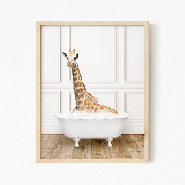 Tall Giraffe in Traditional Panel Bath Style
