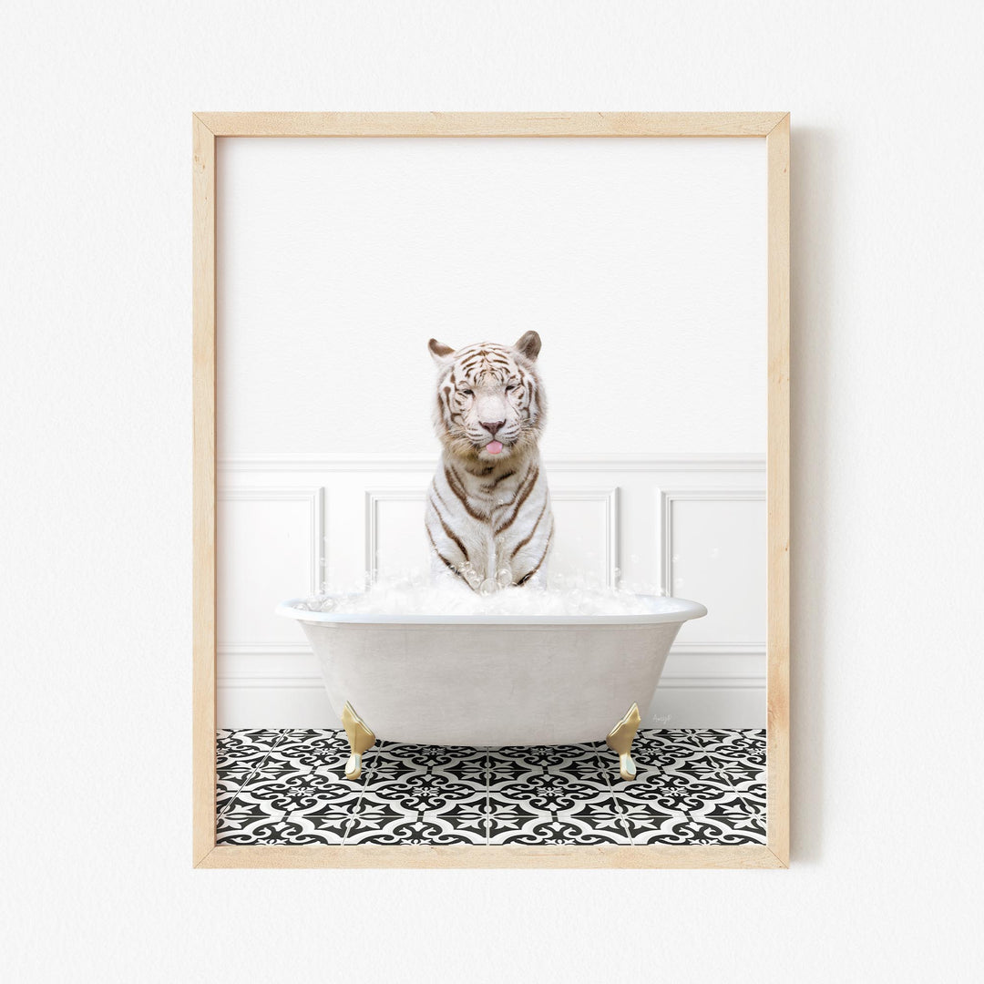 White Tiger in Stencil Neutral Bath