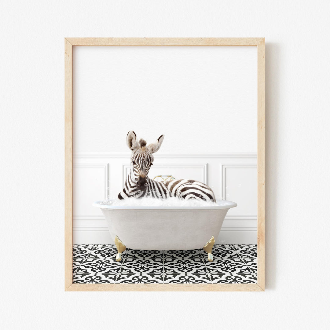 Baby Zebra in Stencil Neutral Bath