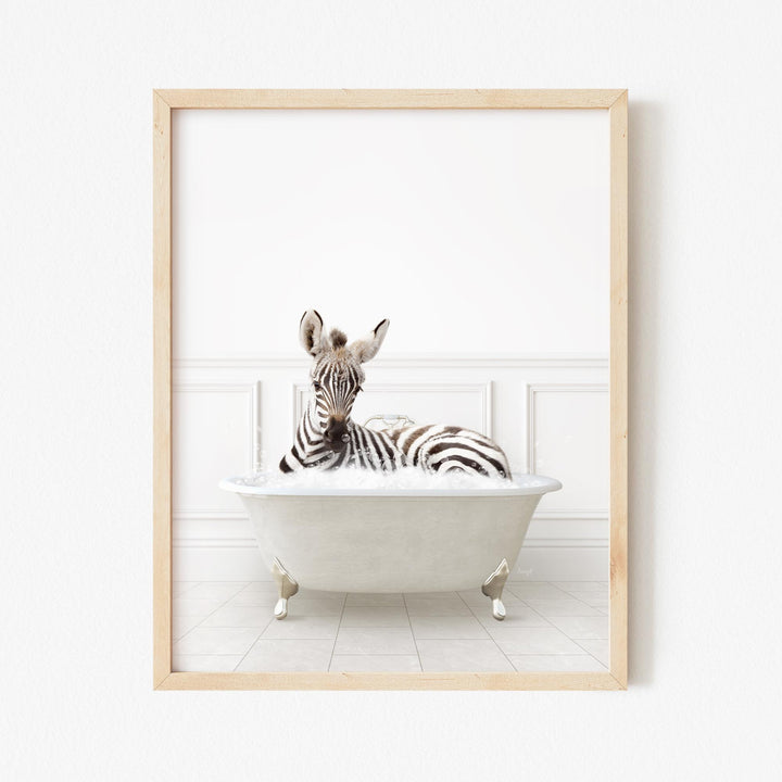 Baby Zebra in Modern Neutral Bath