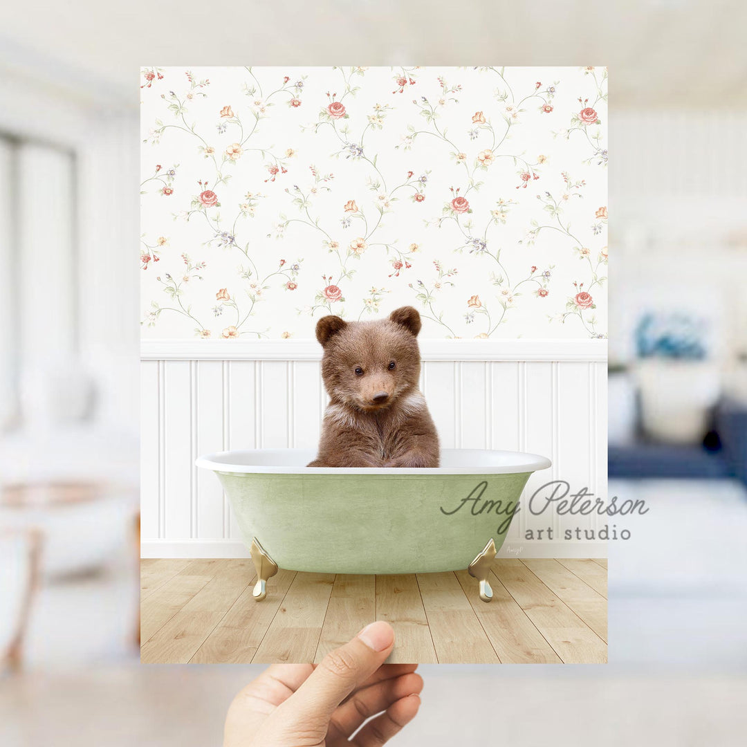 Bear Cub in Country Cottage Bath