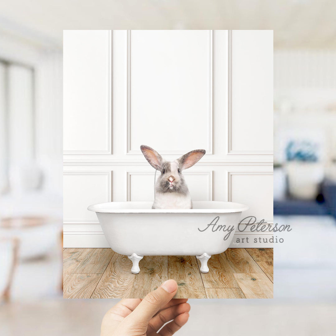 Bunny in Traditional Panel Bath Style