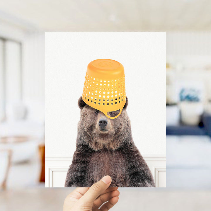 Bear - I'm a Basket Case - Simple White Wall