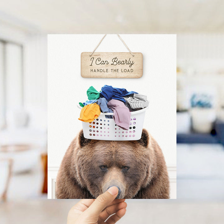 Bear Baskethead "I Can Bearly Handle the Load"
