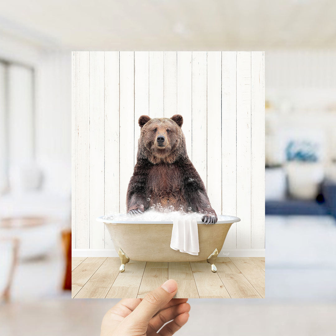 Bear in Farmhouse Bath