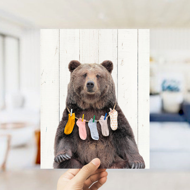 Bear - Lost Socks - Farmhouse Wall