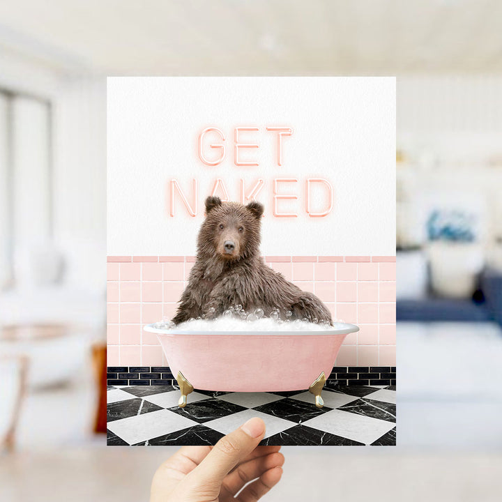Bear in Pink Get Naked Bath