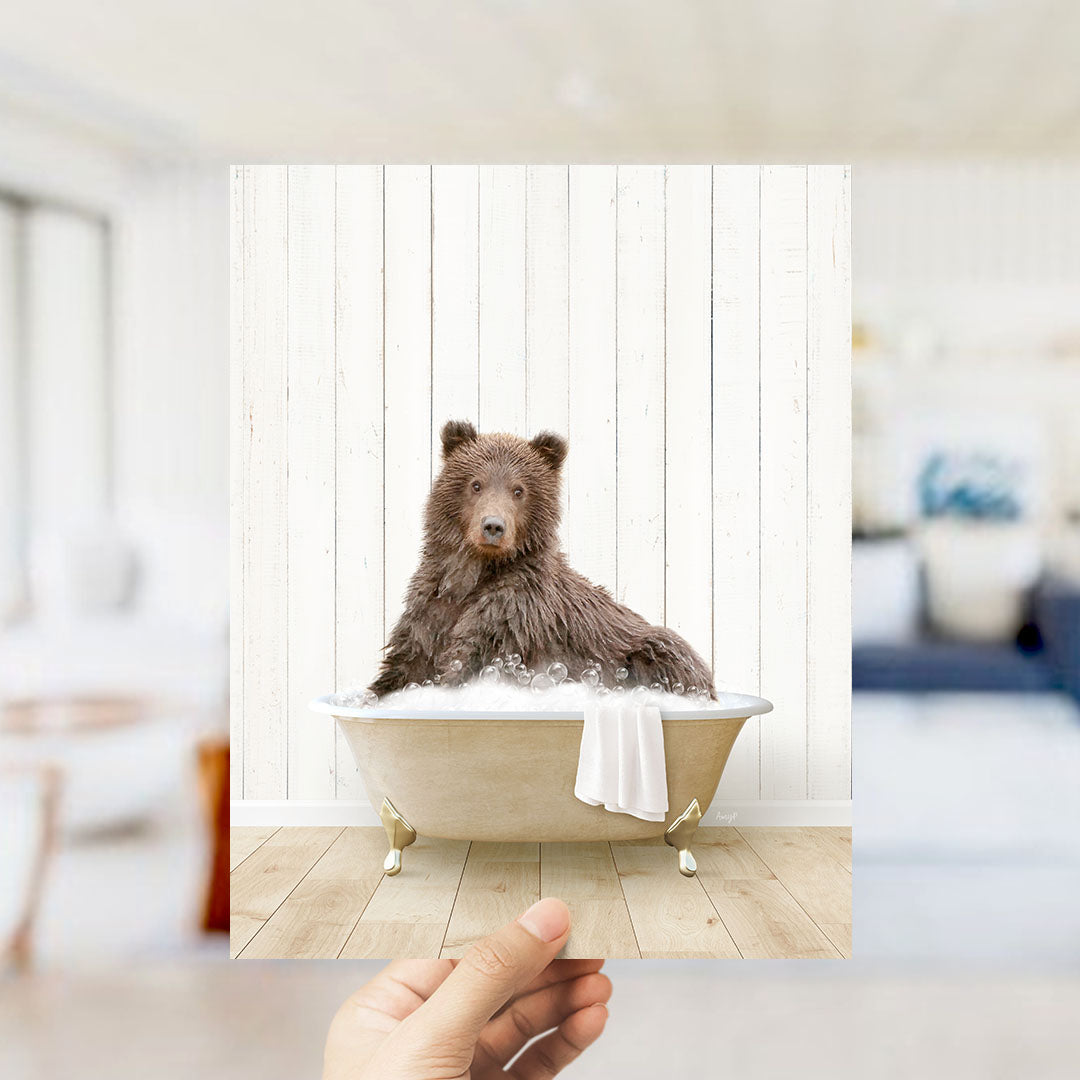 Bear in Farmhouse Bath