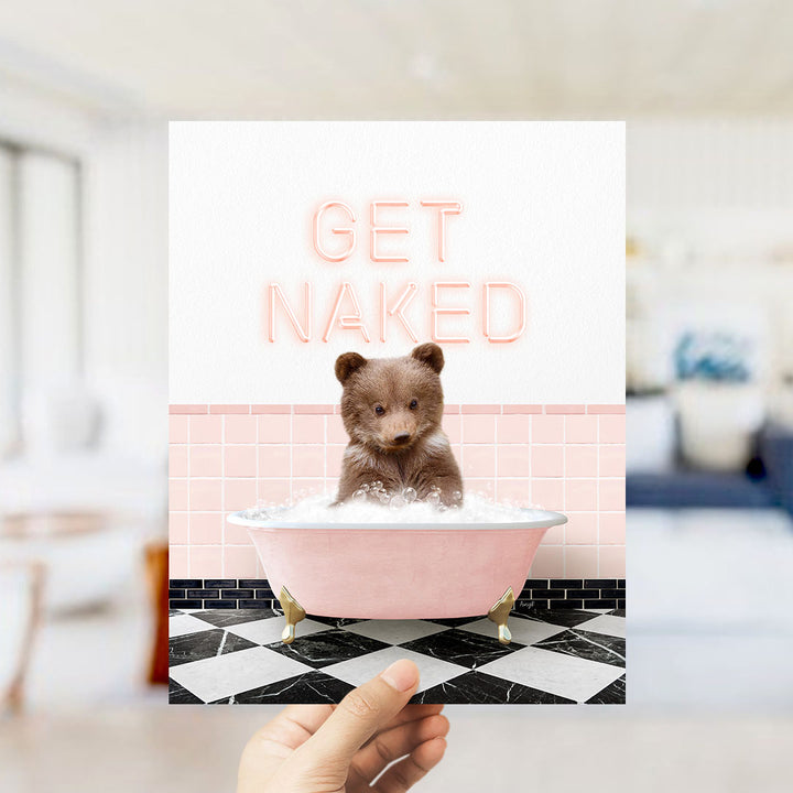 Bear Cub in Pink Get Naked Bath