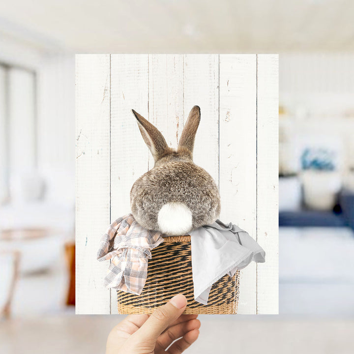 Bunnytail in Laundry Basket - Farmhouse Wall