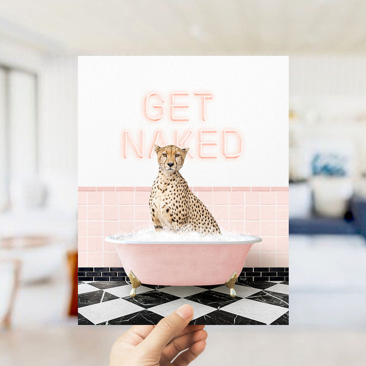 Cheetah in Pink Get Naked Bath