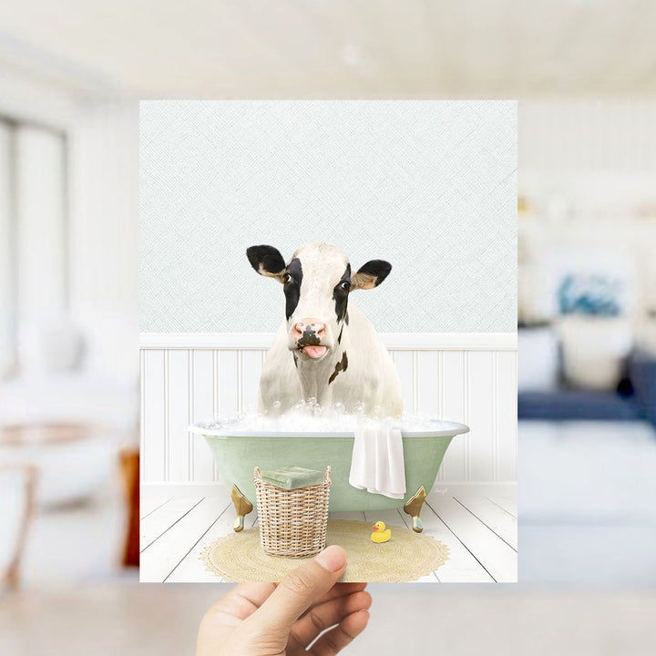 Holstein Cow in Cottage Green Bath