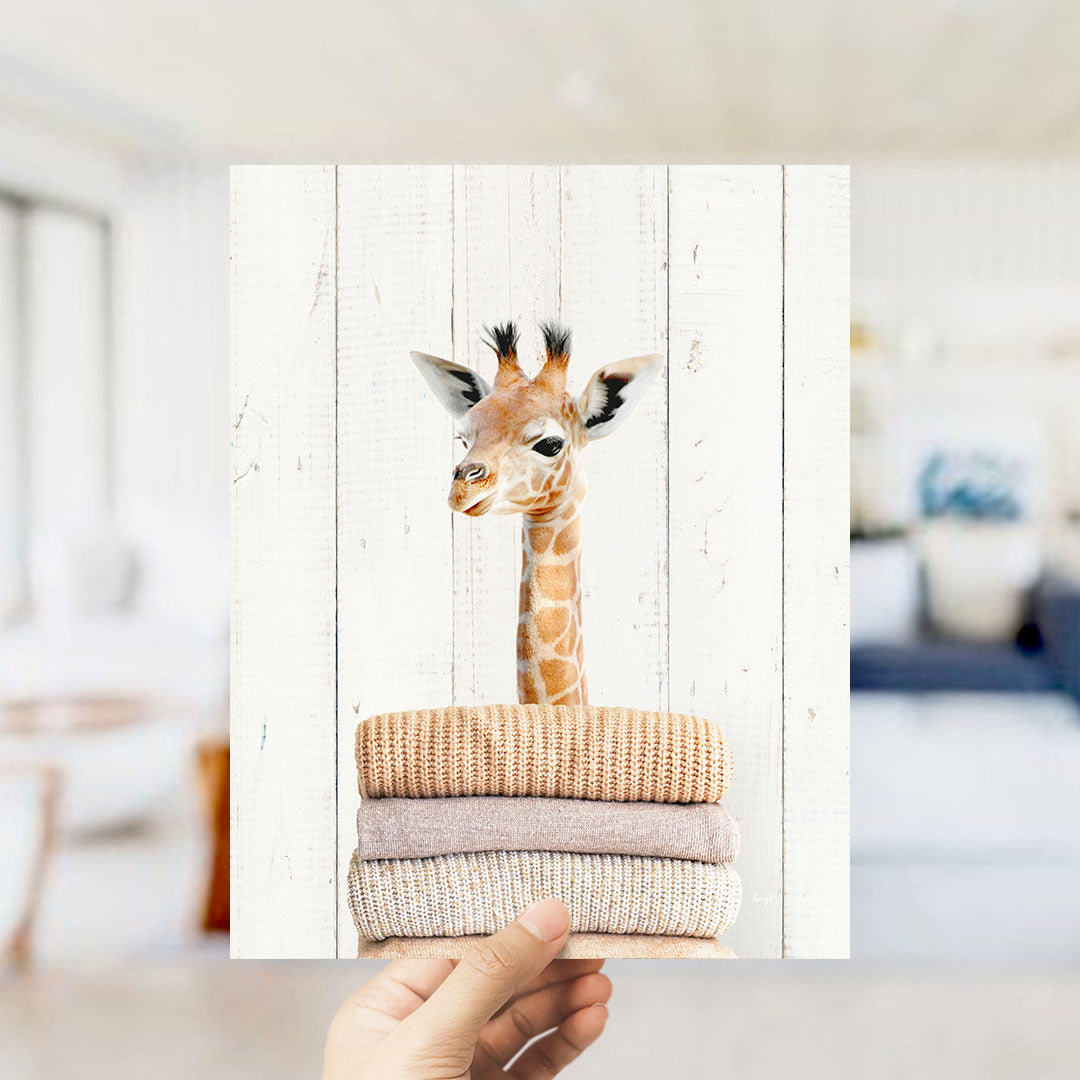 Baby Giraffe on Sweaters - Farmhouse Wall