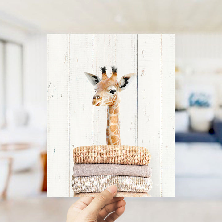 Baby Giraffe on Sweaters - Farmhouse Wall