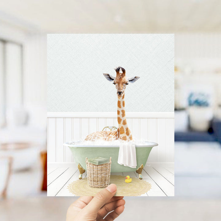 Giraffe in Cottage Green Bath