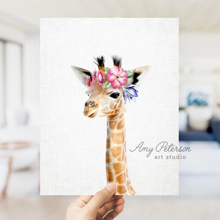 Baby Giraffe Flower Crown