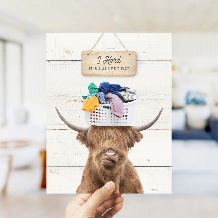 Highland Cow Baskethead - Farmhouse Wall Funny Sayings