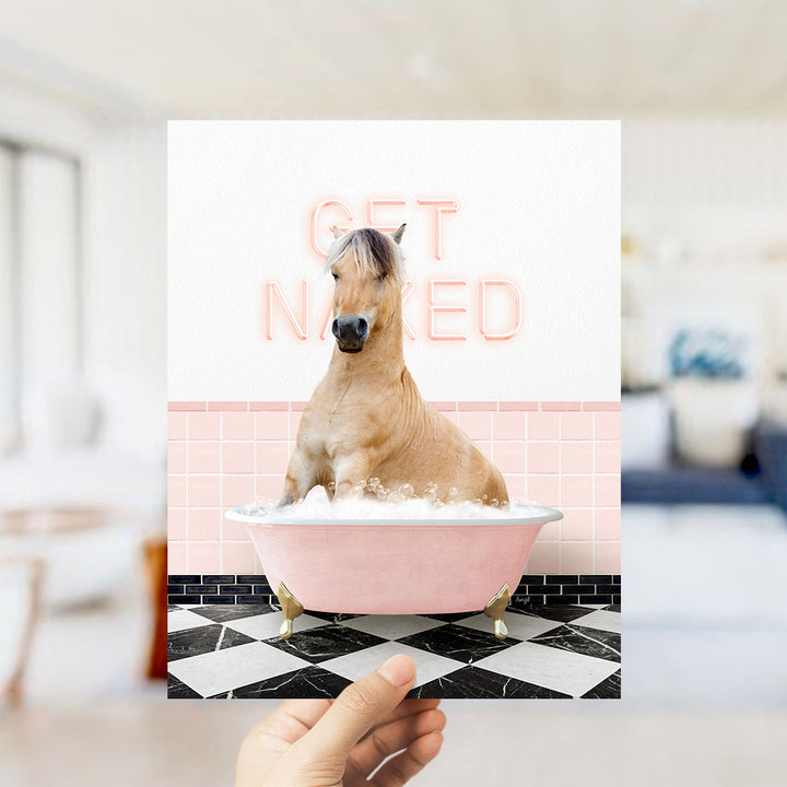 Horse in Pink Get Naked Bath